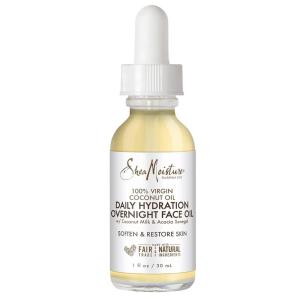 SheaMoisture Overnight Face Oil for All Skin Types 100% Virgin Coconut Oil for Daily Hydration 1 oz(1 Fl Oz (Pack of 1))