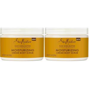 SheaMoisture Raw Fair Trade Shea Butter Moisturizing Exfoliating Crème Body Scrub for Dull Skin 11.3 oz(11.3 Ounce (Pack of 2))