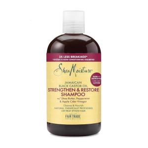 SheaMoisture Strengthen and Restore Shampoo 100% Pure Jamaican Black Castor Oil for Damaged Hair To Cleanse and Nourish Hair 13 oz(13 Fl Oz (Pack of 1))