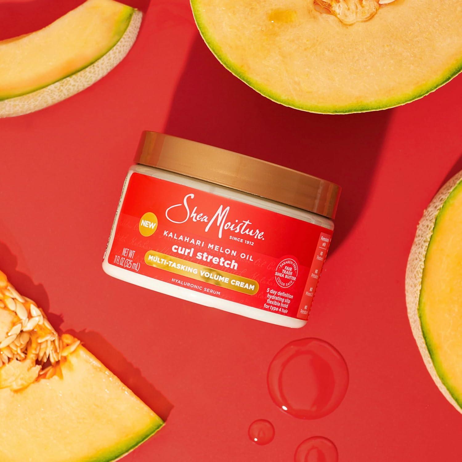 imageSheaMoisture Curl Stretch Multitasking Volume Cream Kalahari Melon Oil and a Tropical Vacation Scent With Hydrating Hyaluronic Serum Defines Type 4 Curls For Days 11 Fl Oz