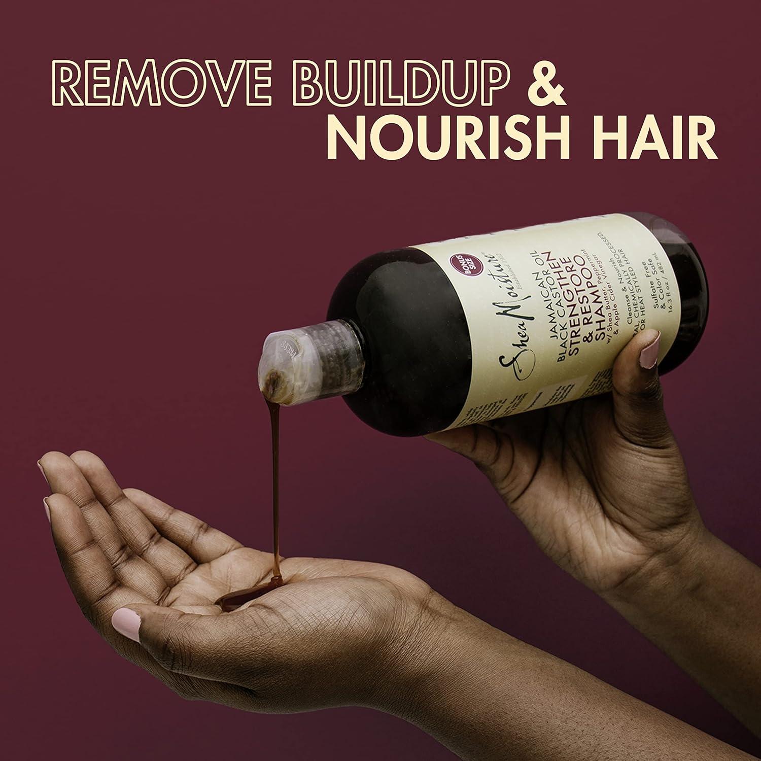 imageSheaMoisture Curly Bundle 16 oz Shampoo 13 oz Conditioner 115 oz Leavein with Jamaican Black Castor Oil for Healthy Growth and Restoration Sulfate Free405 Ounce pack of 3