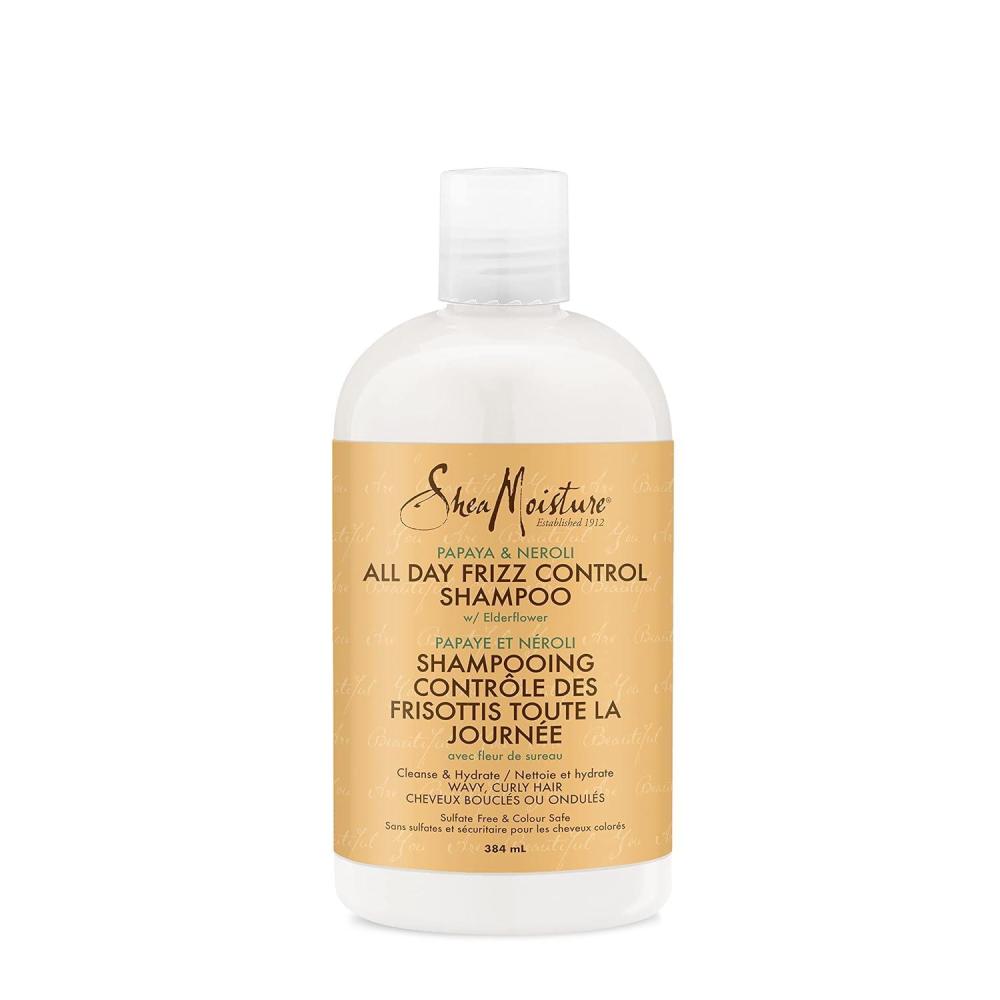 imageSheaMoisture Frizz Control Shampoo for Frizz Prone Hair Papaya and Neroli Sulfate Free Shampoo 13 oz