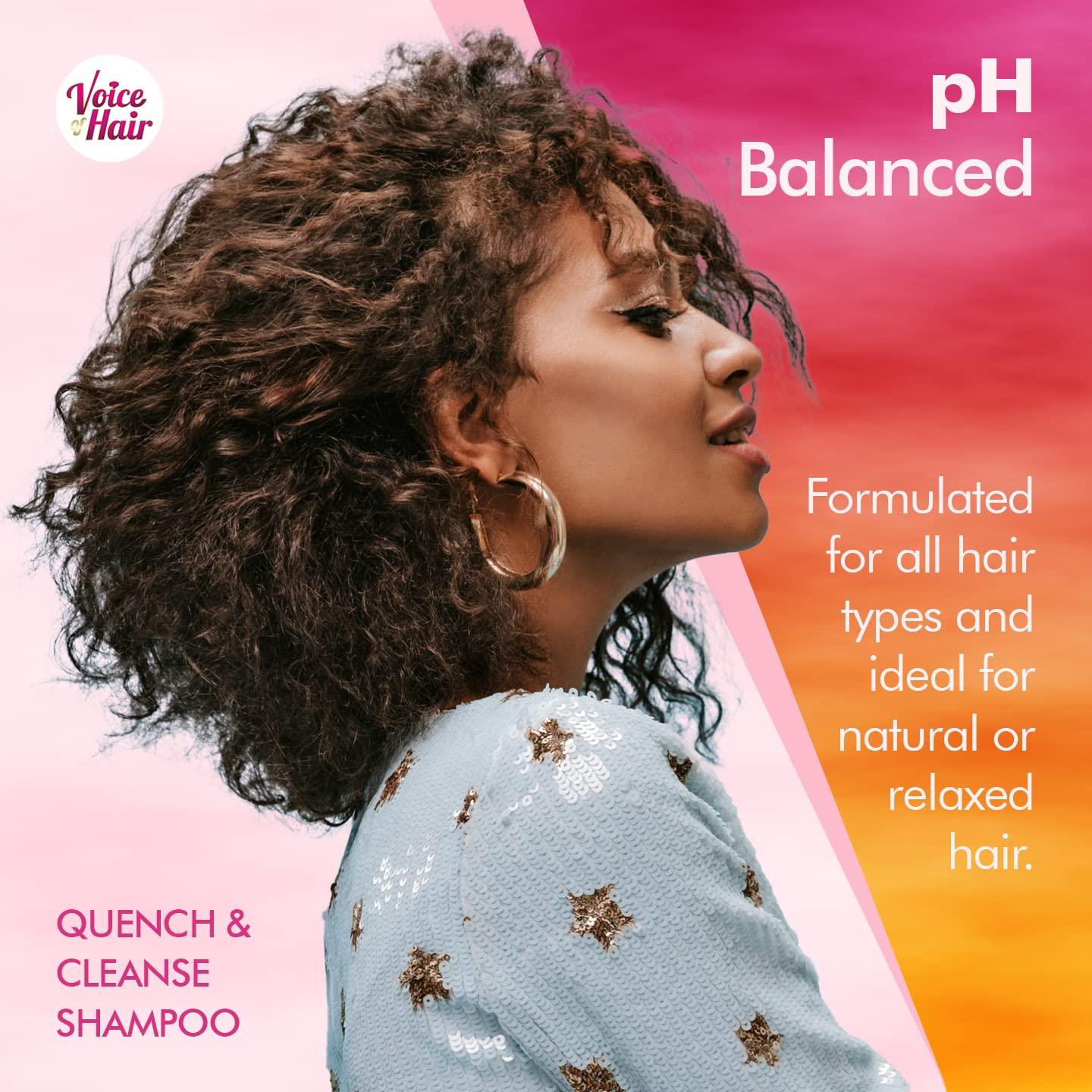 imageVoice of Hair Quench ampamp Cleanse Deep Cleansing Shampoo pH Balanced Gentle Cleansing Formula Works Great for Natural Silk Pressed Transitioning and Chemically Treated Hair 8 Fl Oz