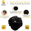Royalty Headwear Silk Satin Bonnet for Women – Adjustable Jumbo Extra Secure Non-Slip Satin Cap Silk Hair Bonnet for Sleeping(Black)