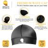 Royalty Headwear Silky Wave Cap for 360, 540 & 720 Waves, Soft Breathable Durag Skull Cap Beanie for Men(Black)
