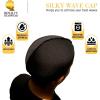 Royalty Headwear Silky Wave Cap for 360, 540 & 720 Waves, Soft Breathable Durag Skull Cap Beanie for Men(Black)