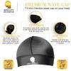 Royalty Headwear Silky Wave Cap for 360, 540 & 720 Waves, Soft Breathable Durag Skull Cap Beanie for Men(Brown)