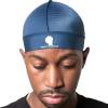 Royalty Headwear Silky Wave Cap for 360, 540 & 720 Waves, Soft Breathable Durag Skull Cap Beanie for Men(Navy)