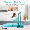ShampooTime Shampoo Mat for Children, Toddlers, Kids with Phone Holder and Entertainment Bar| Hair Washing Mat on Sink | Hair Washing Mat for Kids| Tear-Free for Children (Deluxe, Peacock)