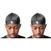 Royalty Headwear Silky Wave Cap for 360, 540 & 720 Waves, Soft Breathable Durag Skull Cap Beanie for Men(Black Royalty Cap Bundle)