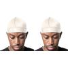 Royalty Headwear Silky Wave Cap for 360, 540 & 720 Waves, Soft Breathable Durag Skull Cap Beanie for Men(Cream Royalty Cap Bundle)