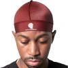 Royalty Headwear Silky Wave Cap for 360, 540 & 720 Waves, Soft Breathable Durag Skull Cap Beanie for Men(Maroon)