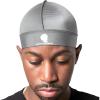 Royalty Headwear Silky Wave Cap for 360, 540 & 720 Waves, Soft Breathable Durag Skull Cap Beanie for Men(Silver)