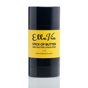 Elle Vie Unscented Shea Butter Lotion Stick, Shea Butter Moisturizing & Hydration Stick, Beeswax, Baobab Butter, & Almond Oil Moisturizer (2 oz)